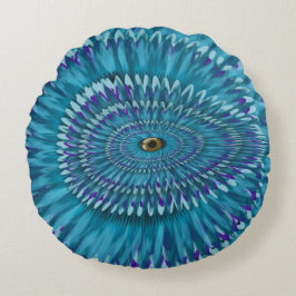 Round Jurassic EYE SEE YOU doodle  Rond Kussen