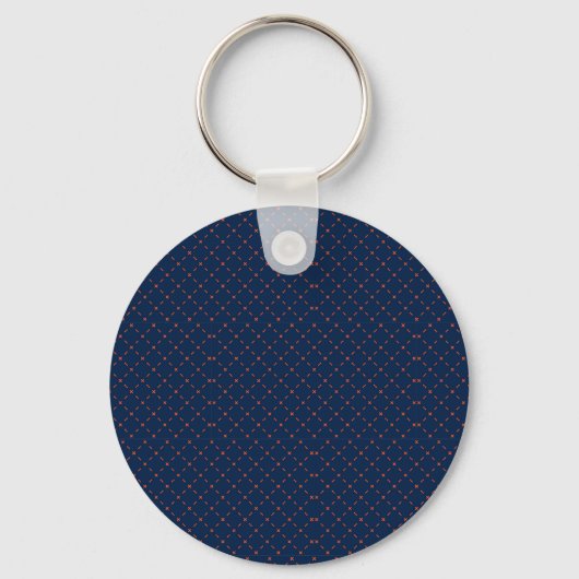 Round keychain with a dark blue background (Voorkant)