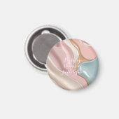 Round magnet in stylish abstract graphic (Recto/Verso)