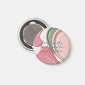 Round magnet in stylish abstract graphic (Recto/Verso)