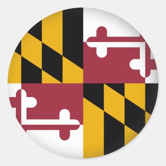 Round Maryland Ronde Sticker (Voorkant)