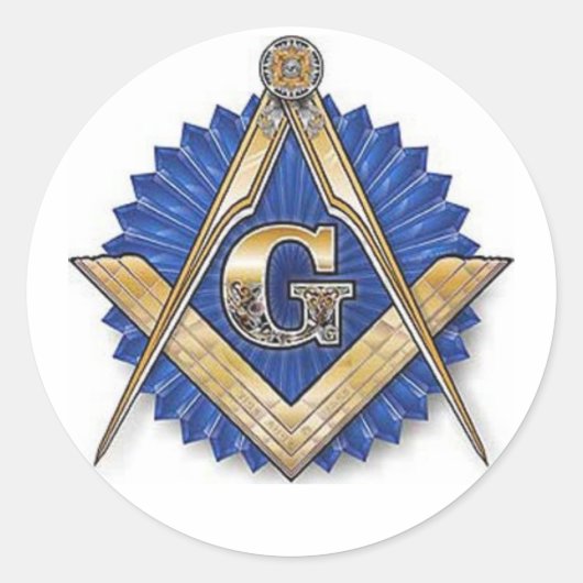 Round Masonic Sticker (Voorkant)
