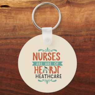 Round Nurse Quote Sleutelhanger – Heart of Healthc