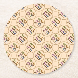 Round Paper Coasters Company Logo Promotional Bulk Ronde Kartonnen Onderzetter