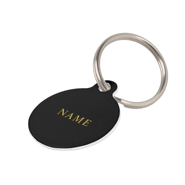 Round Pet ID Tag with Your Pet’s Name Engraved Huisdierpenning (Zijkant)