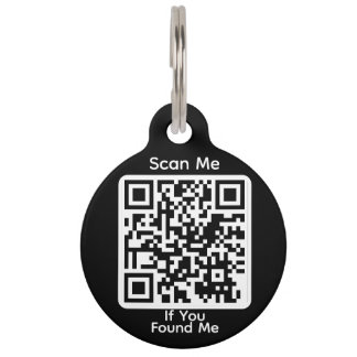 Round PetID Tag for OzWellPet App Owners - Black Huisdierpenning