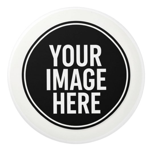Round Photo Upload Cabinet Knob Pull Keramische Knop (Voorkant)