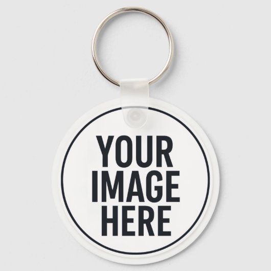 Round Photo Upload Keychain for Everyday Use (Achterkant)