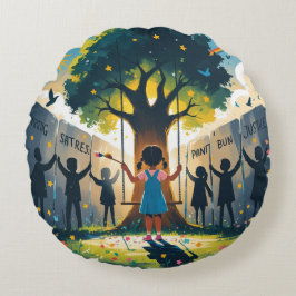 Round pillow, dream themed, fashion, trendy  rond kussen