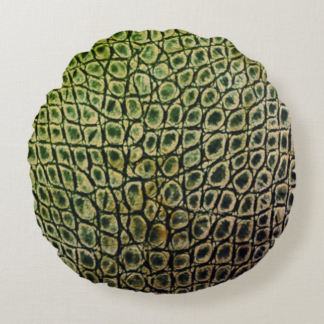 ROUND PILLOW VAN DE GATOR OLIVE-WOOD ROND KUSSEN (Voorkant)