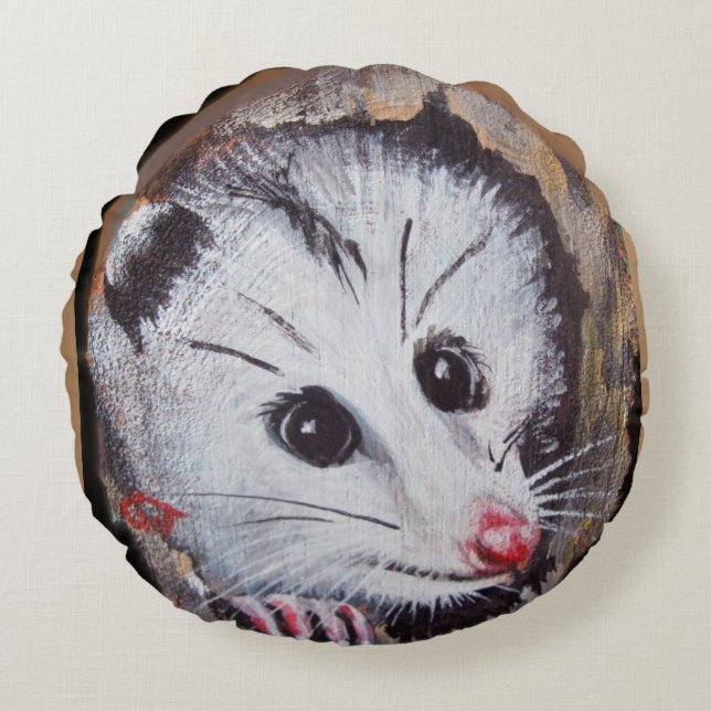 Round Pillow Wildlife oppositie Rond Kussen (Voorkant)