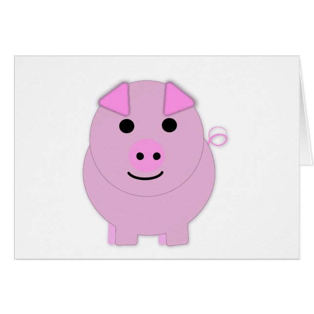 Round Pink Piggy (Devant Horizontal)