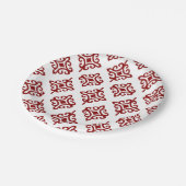 Round plate with a white background papieren bordje (Gekanteld)