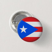 Round Puerto Rico Ronde Button 3,2 Cm (Voorkant /achterkant)