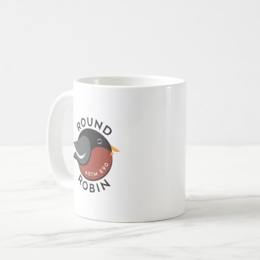 Round Robin mok - wit (Voorkant links)