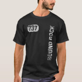 Round Rock Texas 737 Area Code  Retro T-shirt (Voorkant)