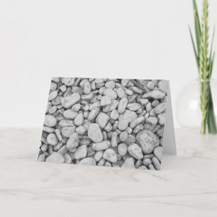 Round Rocks Black and White Photo Note Card Bedankkaart