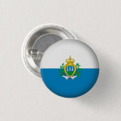 Round San Marino Ronde Button 3,2 Cm (Voorkant /achterkant)