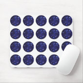 Round Sapphire Gemstone Pattern Mousepad Muismat (Met muis)