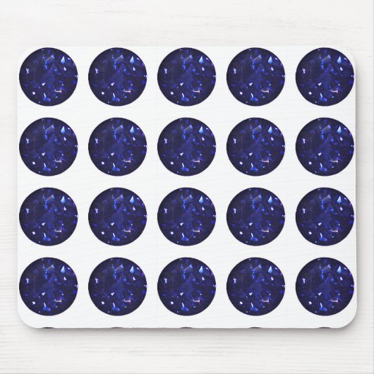 Round Sapphire Gemstone Pattern Mousepad Muismat (Voorkant)