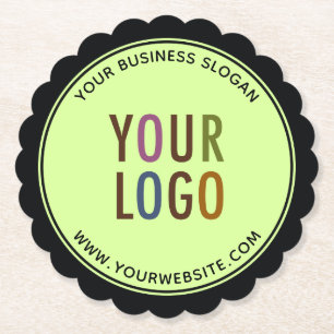 Round Scalloped Edge Paper Onderzetters Company Lo