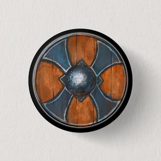 Round Shield Button - Blue Cross Emblem (Voorkant)