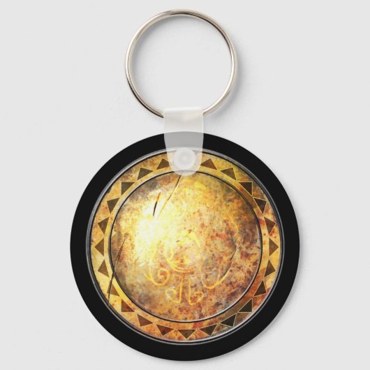 Round Shield Sleutelhanger - Golden Sun Emblem (Voorkant)
