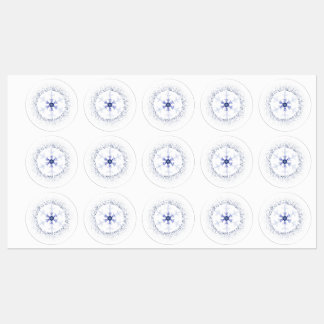 Round snowflake labels