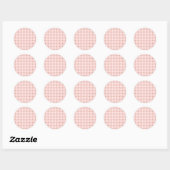 Round sticker design featuring pink and white (Feuille)