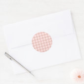 Round sticker design featuring pink and white (Enveloppe)