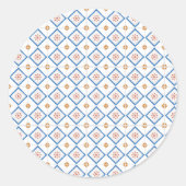 Round sticker design with a white background (Devant)