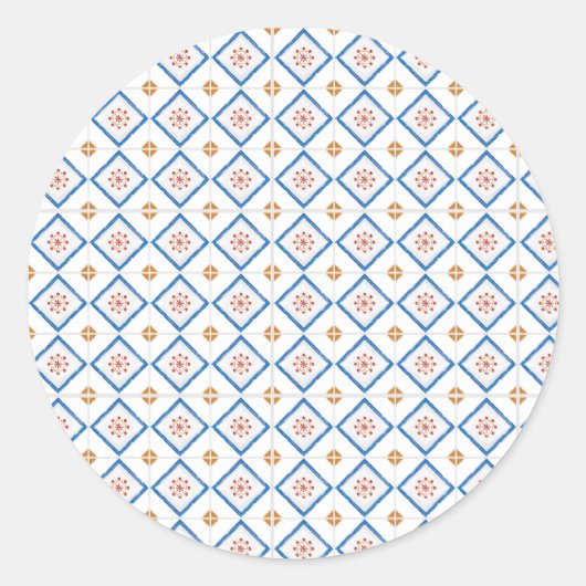 Round sticker design with a white background (Devant)