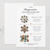 Round Table Progressive Dinner Invitation (Devant / Derrière)