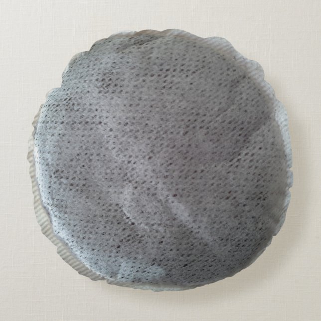Round Teabag Cushion Pillow Rond Kussen (Voorkant)