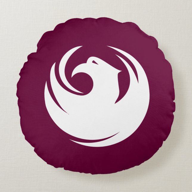 Round Throw Pillow with flag of Phoenix City Rond Kussen (Voorkant)