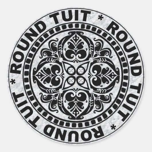 ROUND TUIT RONDE STICKER (Voorkant)