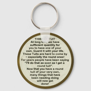 Round Tuit ~ sleutelhanger