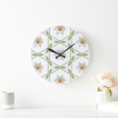 Round Wall Clock - Geometric Daisy Design Grote Klok (Huis)