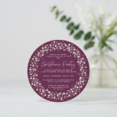 Round Winterberry-mousserende kerstmis Kaart (Staand voorkant)