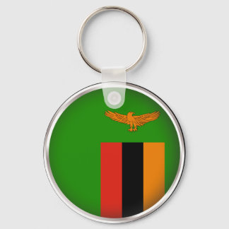Round Zambia Sleutelhanger