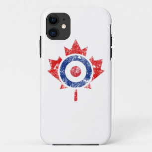Roundel Canada Curling Hockey Target Grunge Ice iPhone 11 Hoesje