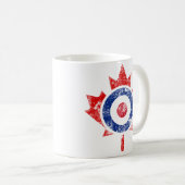 Roundel Canada Curling Hockey Target Grunge Ice Koffiemok (Voorkant rechts)