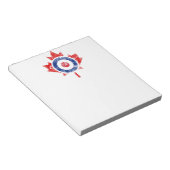 Roundel Canada Curling Hockey Target Grunge Ice Notitieblok (Schuin)
