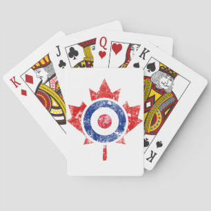 Roundel Canada Curling Hockey Target Grunge Ice Pokerkaarten