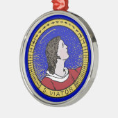 Roundel of St Viator of Lyon the Catechist (LD 01) Metalen Ornament (Links)