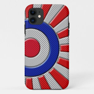 Roundel Sunburst Carbon Fiber Style iPhone 11 Hoesje