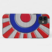 Roundel Sunburst Carbon Fiber Style Case-Mate iPhone Case (Achterkant (horizontaal))