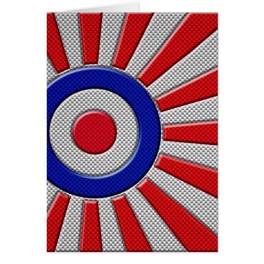 Roundel Sunburst Design Carbon Style Decor (Voorkant)