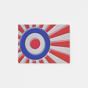Roundel Sunburst Design Carbon Style Decor Post-it® Notes