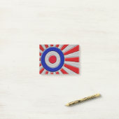 Roundel Sunburst Design Carbon Style Decor Post-it® Notes (Op bureau)